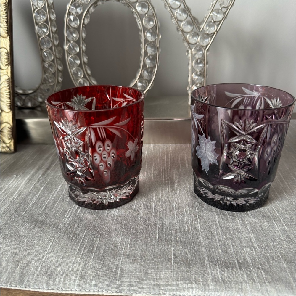 Natchmann Traube crystal whiskey glasses. Price is for both